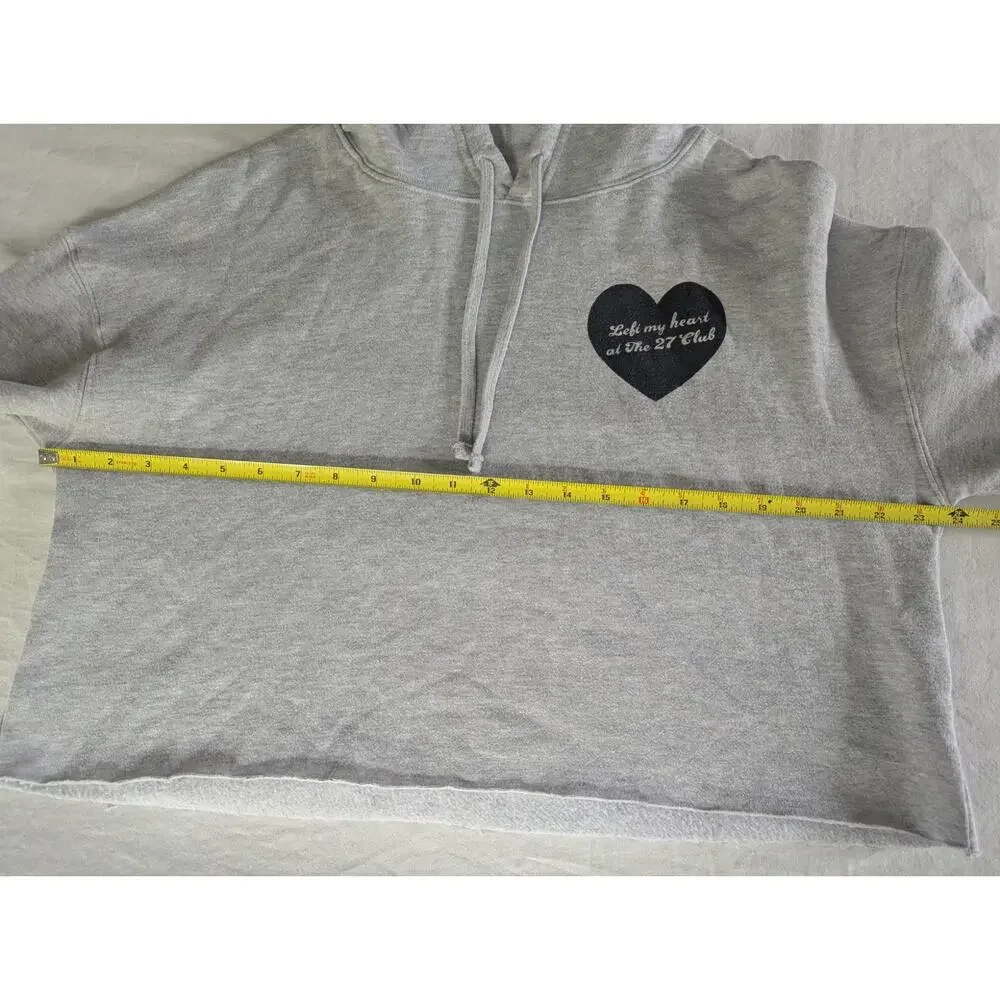 Machine Gun Kelly MGK Hoodie Size L 27 Club Coffee Official Merch Cropped Grey